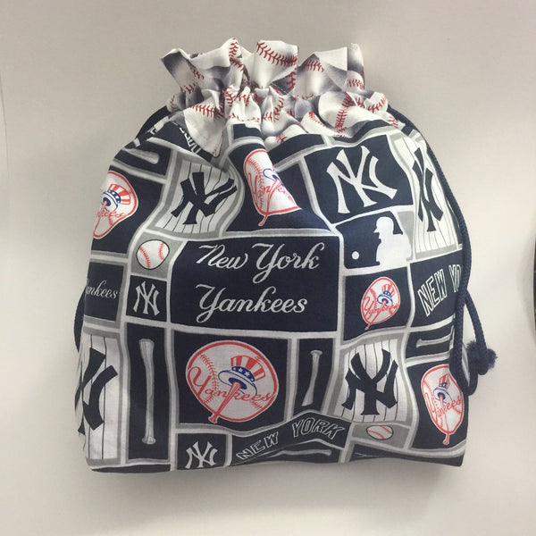Yankees Drawstring Project Bag - Custom Order for Debbie.